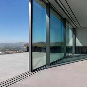 Aluminum Alloy Sliding Door with Three Tracks Glazed Design Screen & Mosquito Net Waterproof Modern for Living Room Interior Use