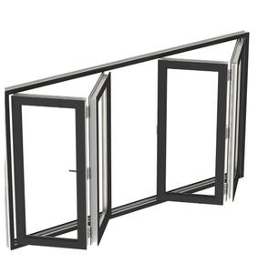 Hurricane Resistant Aluminum Folding Glass Windows for Courtyards Balcony