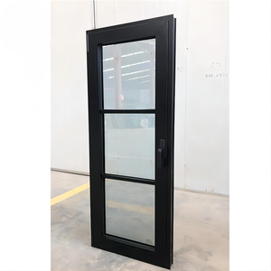 Original Factory Main Entrance Exterior Aluminum Door Double Glass Aluminum Casement Doors Entry Aluminum Swing Doors