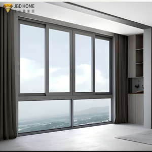 Customized Horizontal Hurricane Proof Balcony Aluminum Sliding Windows