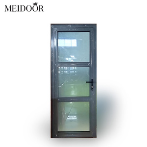 Australian Standard Storm Security Aluminum Hinged Double Glazing Glass French Doors