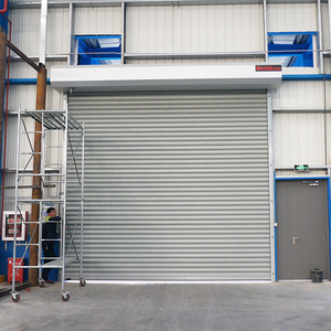 Windproof Roller Shutter Door Automatic Hurricane Steel Roll Up Door
