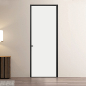 DERCHI Modern Design Villa Aluminum Pocket Door Frosted Glass Slim Frame