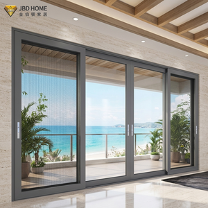 Double Glazed Low E Glass Soundproof Exterior Patio Aluminum Sliding Door Standard Doors Sliding Glass Doors For Interior House