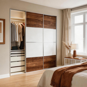 Slim Profile Modern Bedroom Sliding Wardrobe Doors