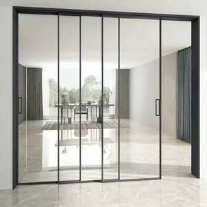 HONCHAM Aluminum Alloy Heavy Sliding Doors Windows Modern Kitchen Apartment Interior Partition