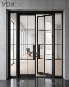 Thermal Break Double Swing Aluminium French Door with Tempered Glass
