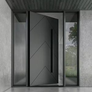 Modern Pivot Door Anti-Theft Minimalist Aluminum Finished Entry Door