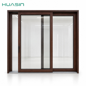 Huasin High Performance Aluminum Clad Wood Sliding Door for Residential Buildings Aluminum Wood Lift and Slide Door