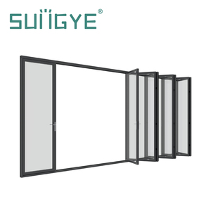 SUNGYE NFRC Security Folding Main Gate Design Effortless Sliding Full Side Folding Bi Fold Doors