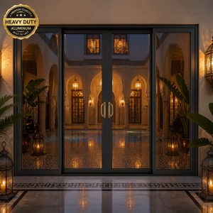 Thermal Break Aluminium Modern Patio Sliding Door with Fly Screen