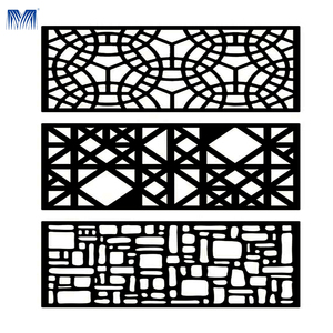 New Design Outdoor Metal Perforated Sliding Door 3D Laser Engraving Durable Waterproof Aluminum Sliding Door