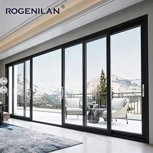 Factory Direct Commercial Heavy Duty Sliding Door Balcony Patio Aluminum Double Glass