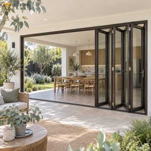 Custom Puertas Plegables Folding Aluminum Doors Waterproof
