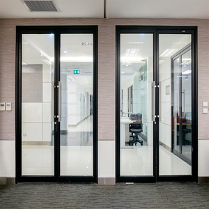 High End Customized Aluminum Alloy Tempered Glass Casement Bathroom Door