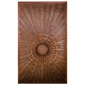 China Wholesale Entrance Security Door 3D Engraved Pattern Aluminum