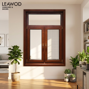 Custom Window Factory Inward Open Aluminum Alloy Clad Wood Double Glass Swing Casement