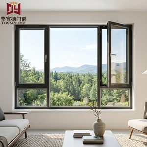 Aluminum Alloy Casement Windows With Thermal Break Double Glazed