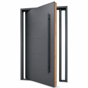 CE Certified Aluminum Clad Wood Pivot Door Solid Core Thermal Break Exterior Entry Door for Modern Villa