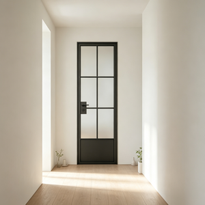 Silent Opening French Style Outward Swing Door Aluminium Glass Vintage