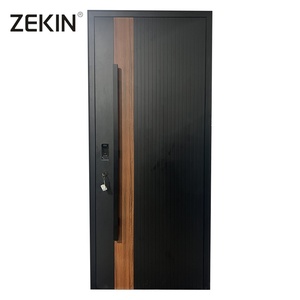 ZEKIN New Design Luxury Entry Aluminum Metal Entrance Door for Houses Villa Main Doors
