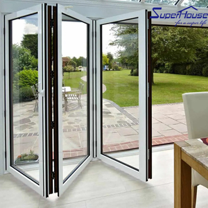 Foldable Sliding Glass Doors Aluminum Alloy Modern Passive House Windows