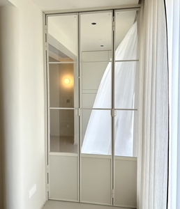 Elegant Minimalist French Style Aluminum Bi-old Interior House Door