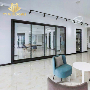 Soundproof Interior Dividers Aluminum Glass Sliding Doors