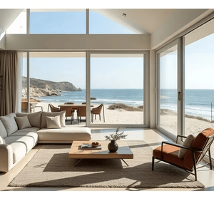 BOCHARM Modern Villa Soundproof Aluminum Thermal Break Insulated Double Tempered Glass Pocket Stack Doors Track Living Room