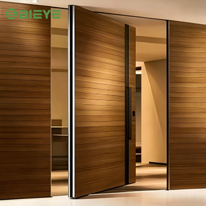 Modern Matte Finished Aluminum Off Axis Pivot Door
