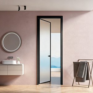 Eloyd Modern Aluminum Double Door French Doors Exterior Glass Front Terrace External Pantry Casement