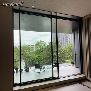 Double Panel Frosted Glass Hinged Aluminum Door Ensuite Privacy Lock Anti Steam Bathroom Door