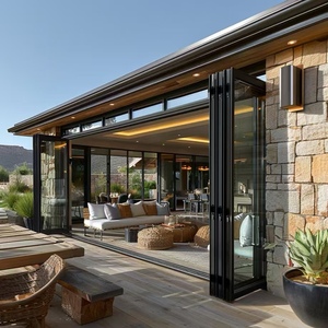 Aluminum Exterior Door Balcony Patio Lowe Glass Bifold Door