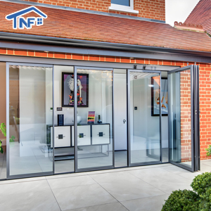 Customized Modern Exterior Patio Balcony Folding Glass Doors