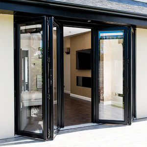 Modern Waterproof Bi Fold Doors Villa Exterior Aluminum Foldable Door System