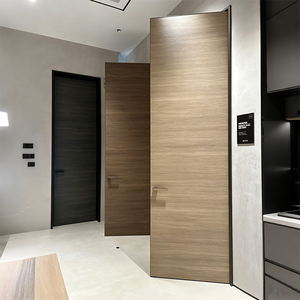 Foshan Manufacturer Modern Interior Aluminum Wooden Frame Swing Door Custom Solution For Residential Room