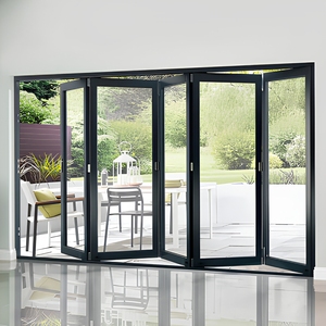 Aluminum Folding Patio Doors Folding Glass System for Seamless Indoor Outdoor Modern Home Design