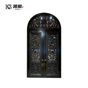 Arch Style Aluminum Door with Side Windows Thermal Break, Fireproof, Soundproof, Waterproof French Style European