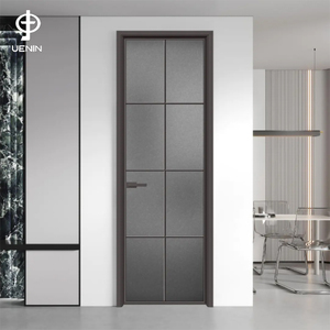 Sound Insulation Exterior Hall & School Aluminum Alloy Door with Anti-Fog Interior Manual Opening for Villa Bathroom Bedroom