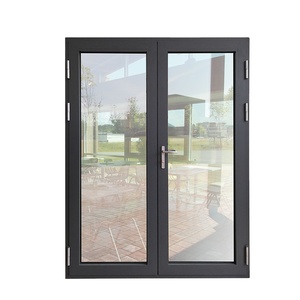 Custom Glass Aluminum Hinged Door Modern Exterior Front Entry Doors