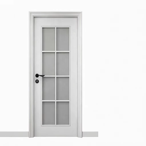 Modern White Aluminum Glass Door Waterproof Interior Door