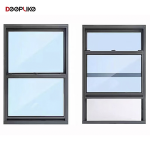 Australia Standard As2047 Single Hanging Vertical Sliding Window Aluminum Alloy Pit Hurricane Sash Window