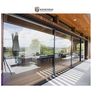 Wind Resistant Double Glazed Thermal Break Balcony Glass Patio Aluminum Sliding Doors