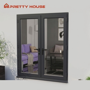 Custom Insulated Double Glazing Interior Modern Aluminium French Door Exterior Double Entry Front Doors