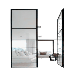 Black Metal Aluminium Crittall Patio Interior Glass Windows