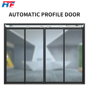 RETO Automatic Sliding Aluminum Alloy Framed Door Complete Set