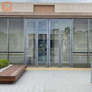 Insulation Design Aluminium Folding Door Glass Front for Northern Europe Villa Frontage
