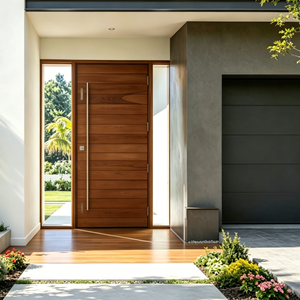 External Swing Door Villa House Exterior Custom Double Glazed