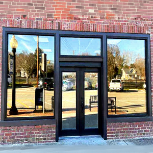 Commercial Fixed Picture Window with Tinted Mirror Glass for US Shopfronts