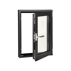 Down Hung Turn and Tile Aluminium Double Hung Window windows Gold Silver Color Customize